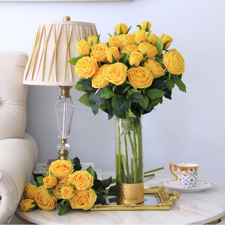 Bright Yellow Spray Roses Real Touch Flowers