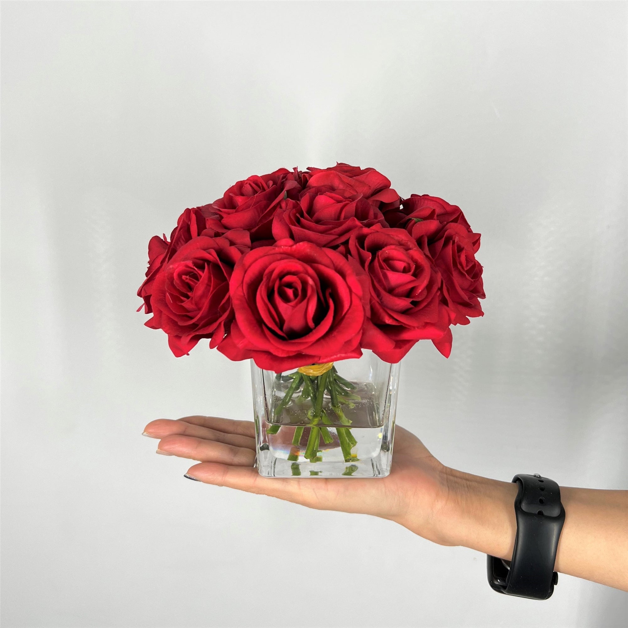 Real Touch Red Rose Flower Arrangement