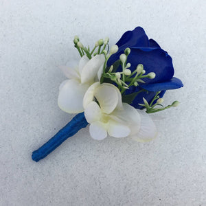 royal blue groom boutonniere