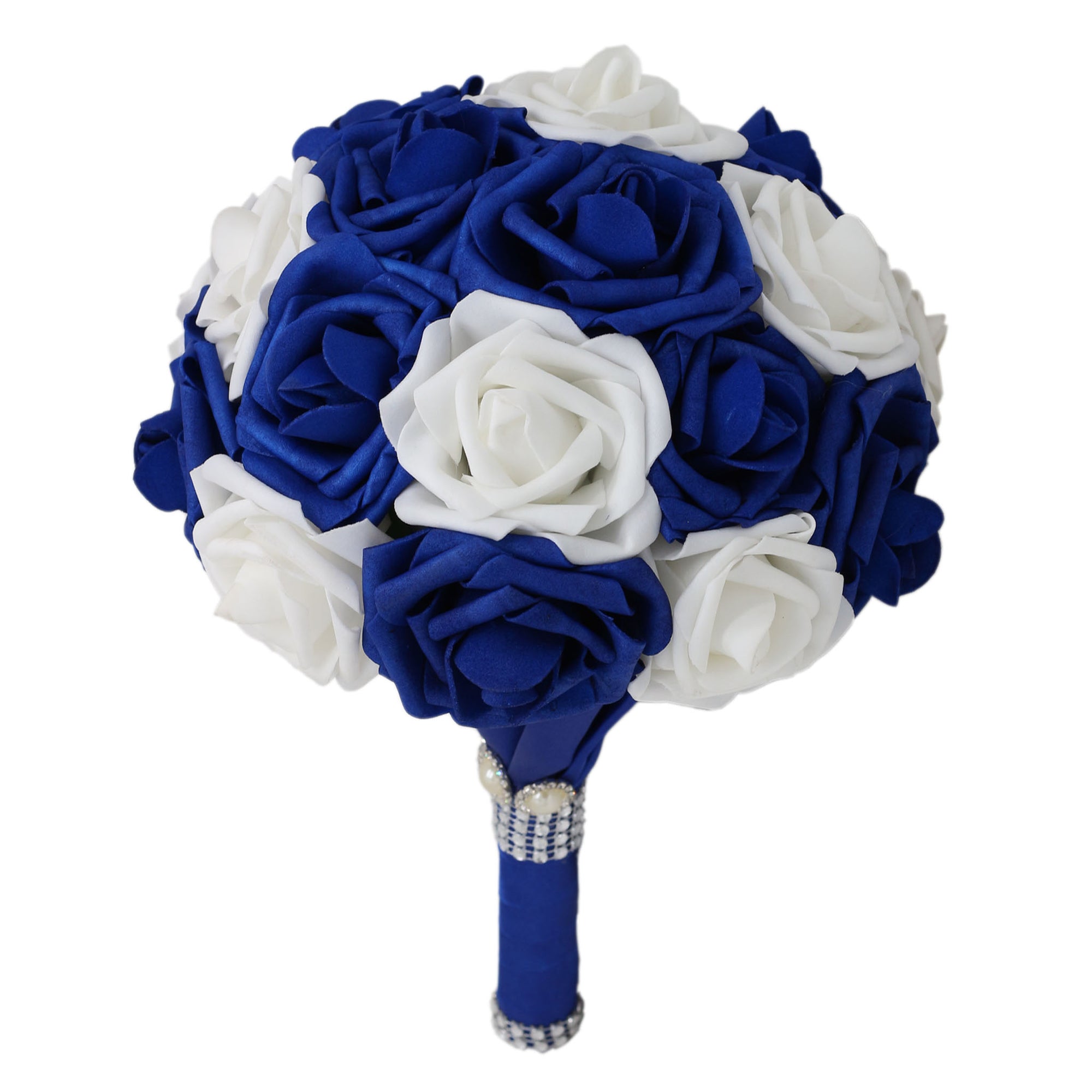 Wedding Bouquets Royal Blue and White Roses