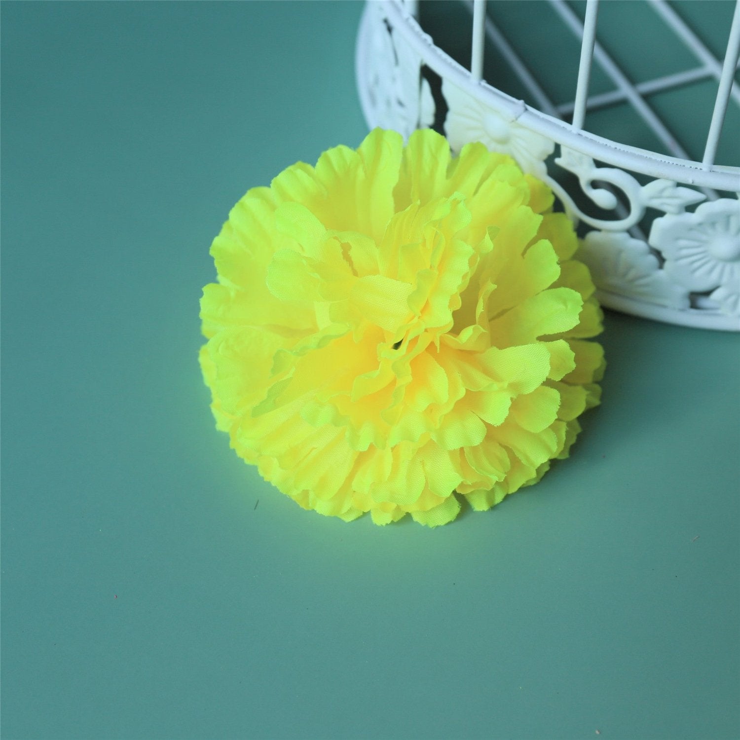 Silk Carnation Flowers Wholesale Bulk Fake Flower Heads 100 pcs - VANRINA