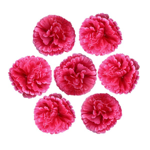 Silk Carnation Flowers Wholesale Bulk Fake Flower Heads 100 pcs - VANRINA