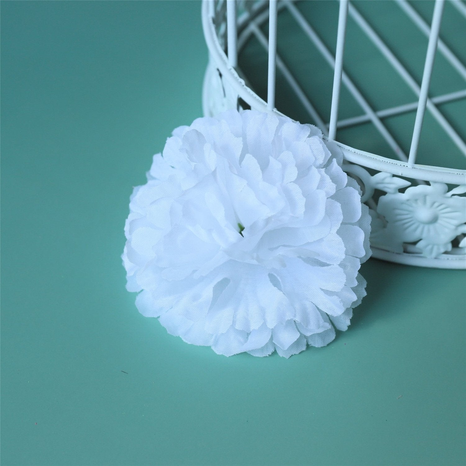 Silk Carnation Flowers Wholesale Bulk Fake Flower Heads 100 pcs - VANRINA