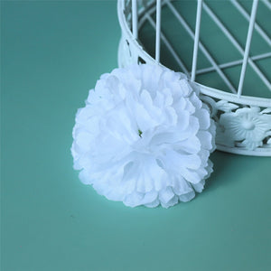 Silk Carnation Flowers Wholesale Bulk Fake Flower Heads 100 pcs - VANRINA