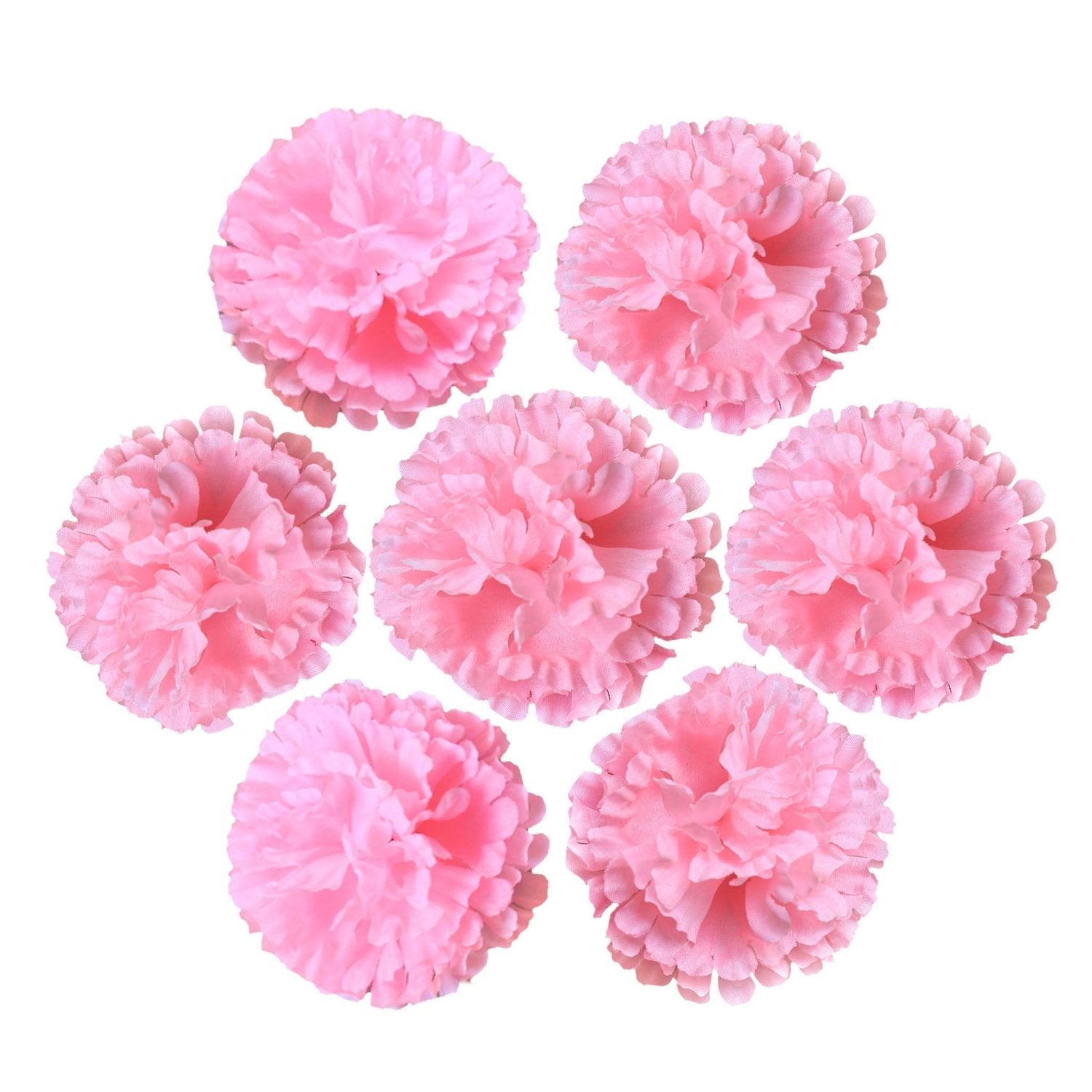 Silk Carnation Flowers Wholesale Bulk Fake Flower Heads 100 pcs - VANRINA