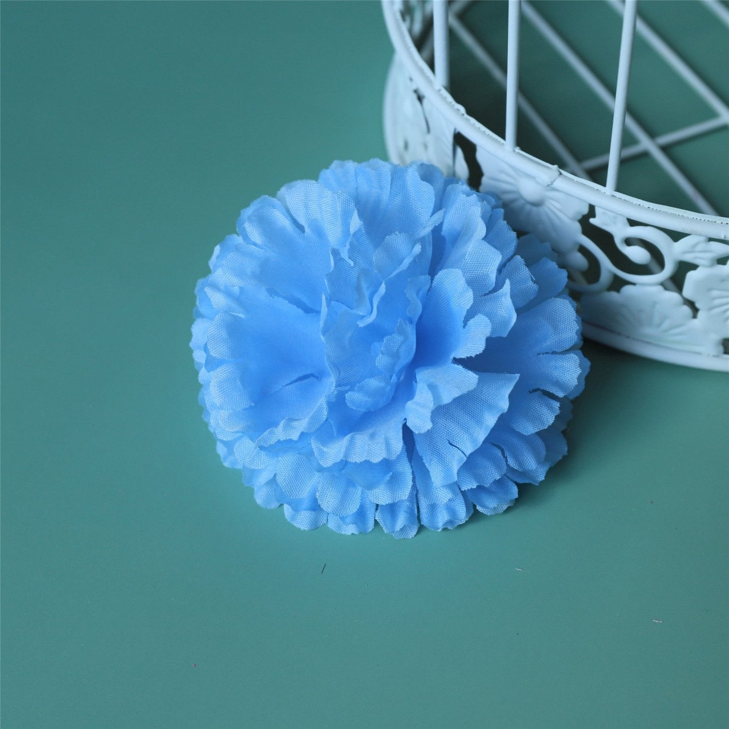 Silk Carnation Flowers Wholesale Bulk Fake Flower Heads 100 pcs - VANRINA