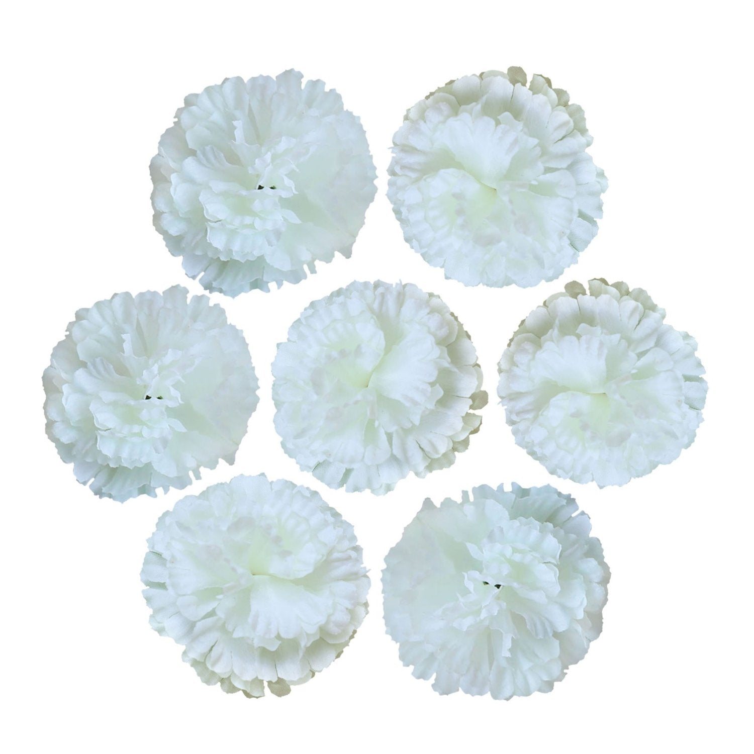 Silk Carnation Flowers Wholesale Bulk Fake Flower Heads 100 pcs - VANRINA