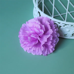 Silk Carnation Flowers Wholesale Bulk Fake Flower Heads 100 pcs - VANRINA