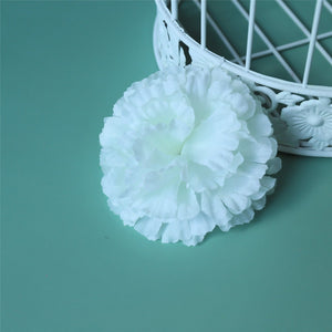 Silk Carnation Flowers Wholesale Bulk Fake Flower Heads 100 pcs - VANRINA