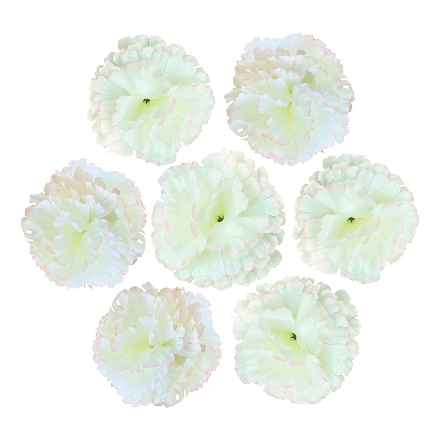 Silk Carnation Flowers Wholesale Bulk Fake Flower Heads 100 pcs - VANRINA