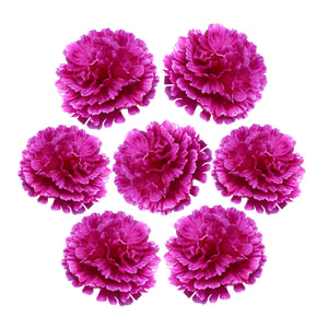 Silk Carnation Flowers Wholesale Bulk Fake Flower Heads 100 pcs - VANRINA