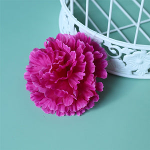 Silk Carnation Flowers Wholesale Bulk Fake Flower Heads 100 pcs - VANRINA