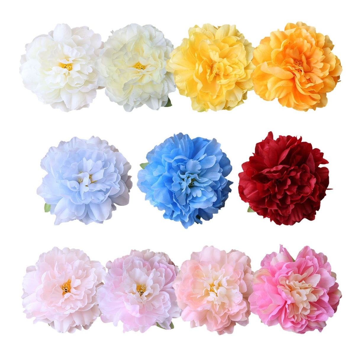 Silk Peony Flower Heads Artificial Peonies Large Flowers - VANRINA