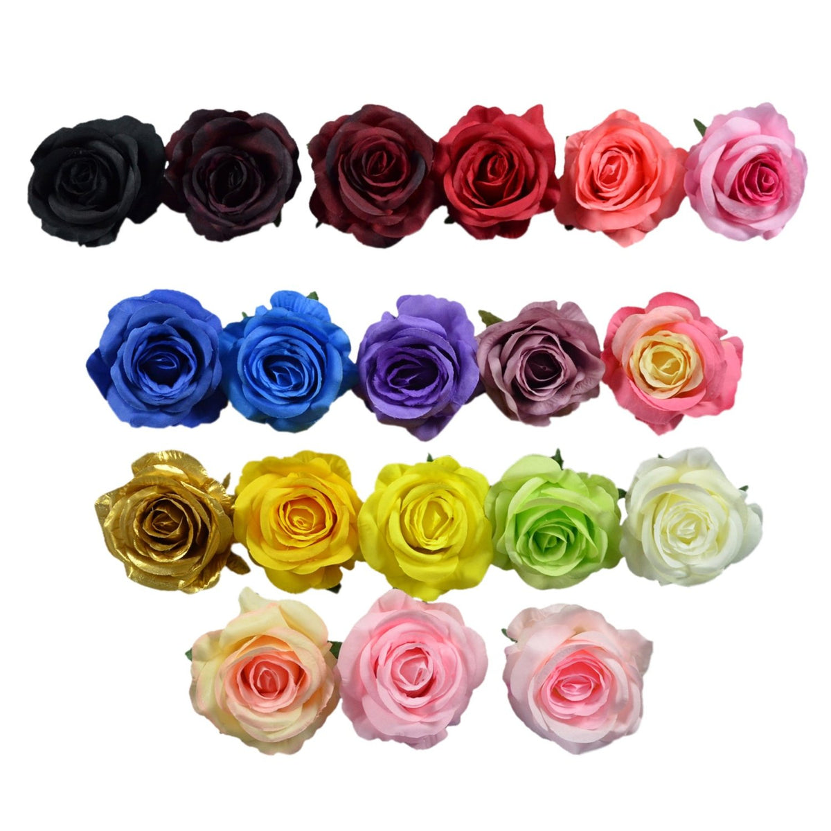 Silk Roses in Bulk Artificial Flower Heads - VANRINA