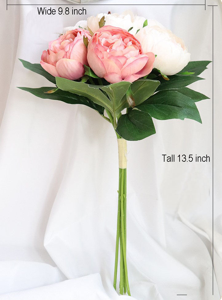 Realistic Artificial Peony Bouquet Silk Flowers