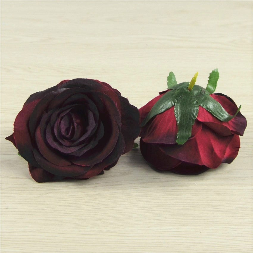 Silk Flowers Wholesale Roses Heads 3 inch 100pcs