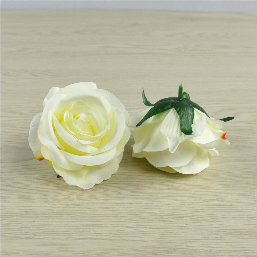 Silk Flowers Wholesale Roses Heads 3 inch 100pcs