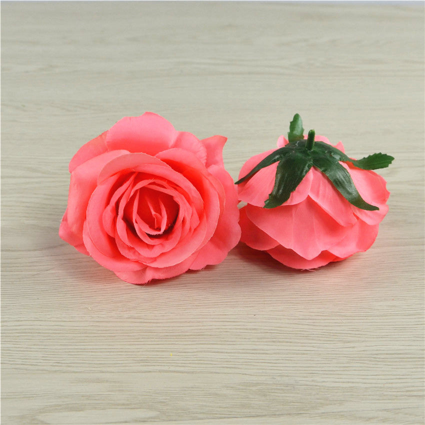 Silk Flowers Wholesale Roses Heads 3 inch 100pcs