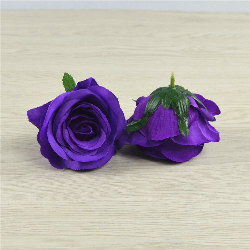 Silk Flowers Wholesale Roses Heads 3 inch 100pcs