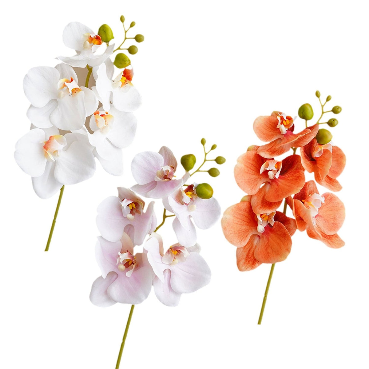 Small Artificial Orchid Flower Stem 18 inch - VANRINA