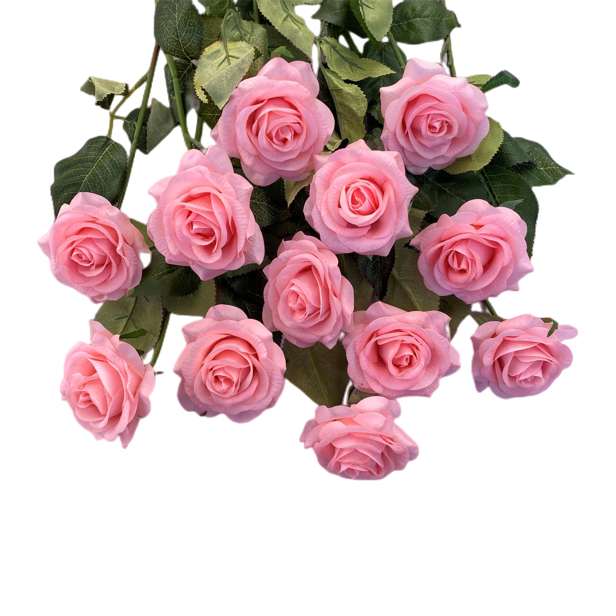 Real Touch Flowers Soft Pink Roses Bulk 50 Flowers