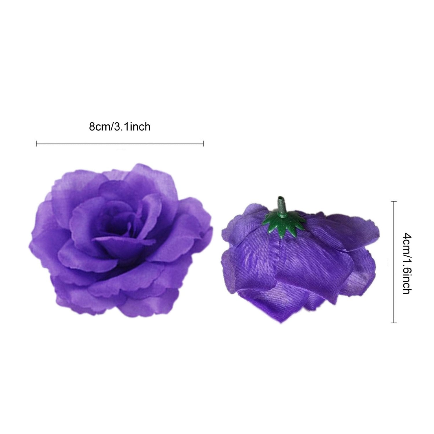 Wholesale Silk Flower Heads Artificial Roses 3 inch 100 Flowers For Flower Ball DIY - VANRINA