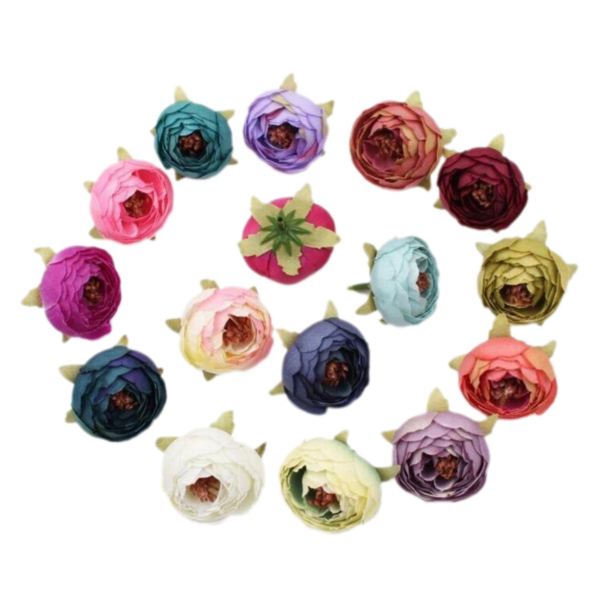 Wholesale Silk Flowers Bulk Peonies Heads 300 pcs Small Simulation Tea Rose For Crafts DIY - VANRINA