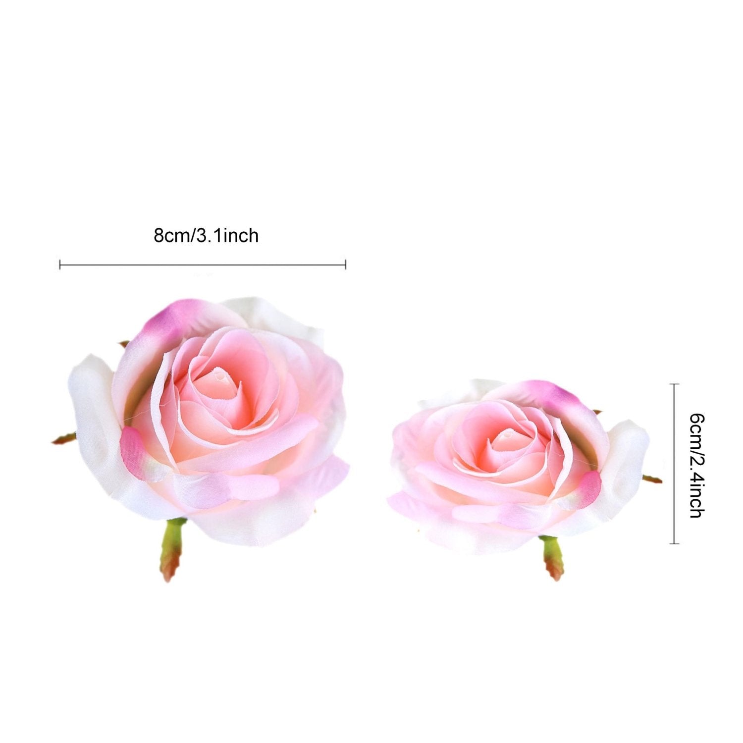 Wholesale Silk Rose Blooms Flower Heads 100 Bulk Fake Flowers - VANRINA